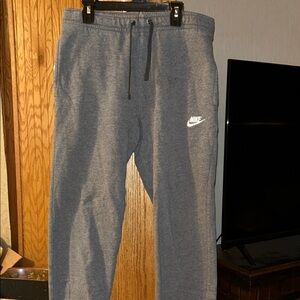Nike Gray Joggers with White Logo